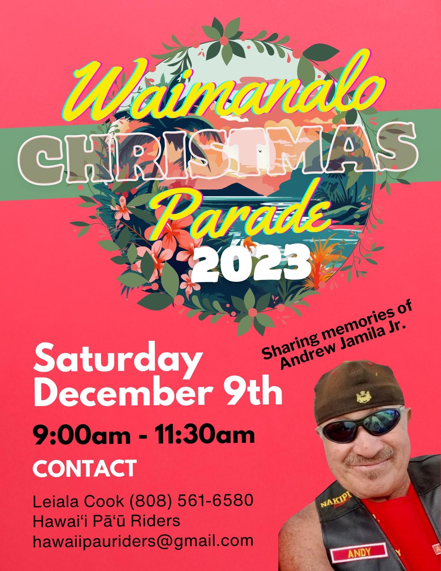 Waimanalo Xmas Parade 2023 Flyer v4